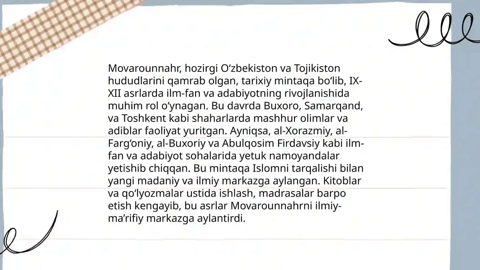 Amir Temur va temuriylar hukmronligi davrida Movorounnahrda ma‘naviy madaniyat 4