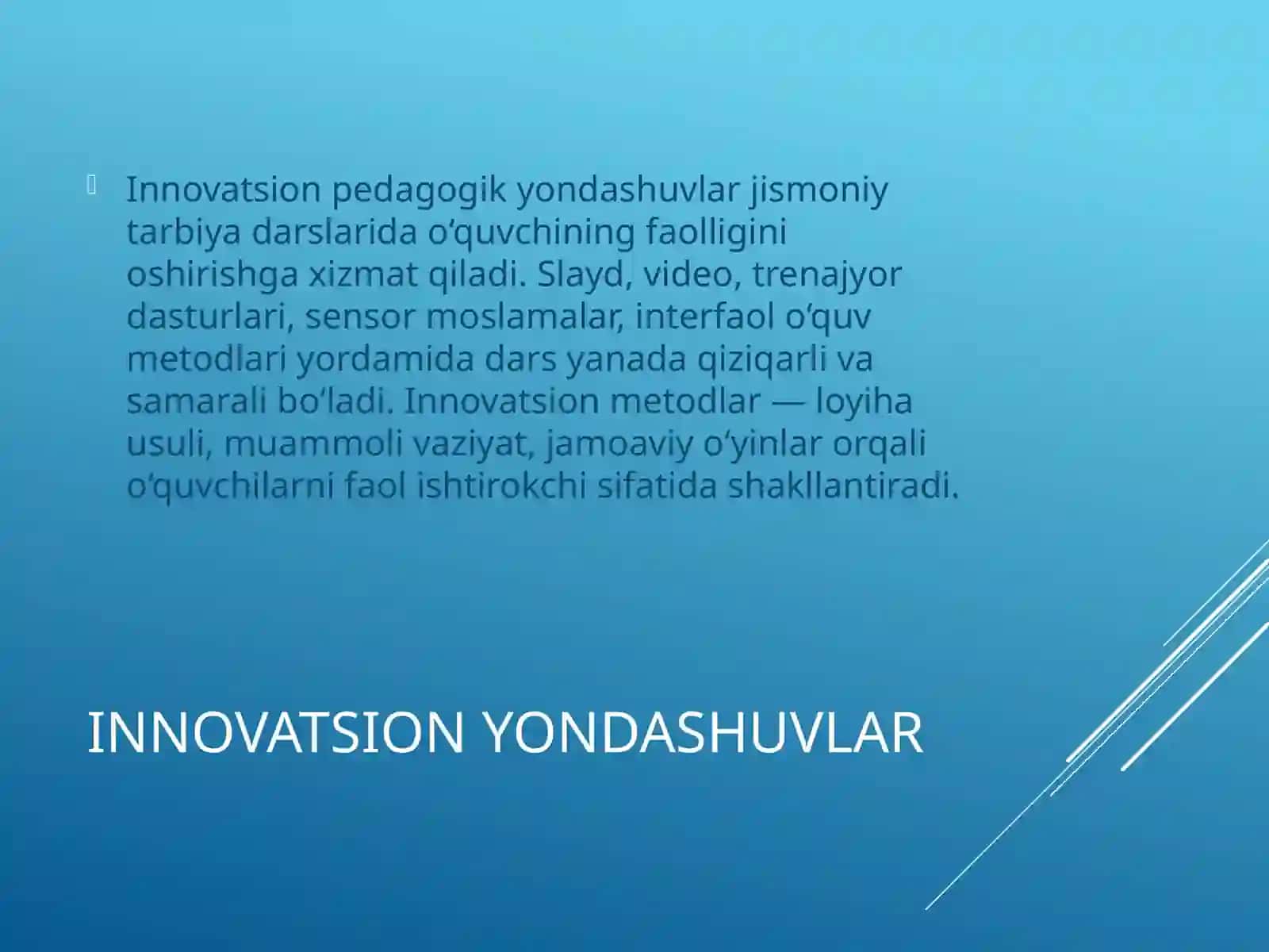 Jismoniy tarbiya darslarida pedagogik texnologiyalarni joriy etish 4