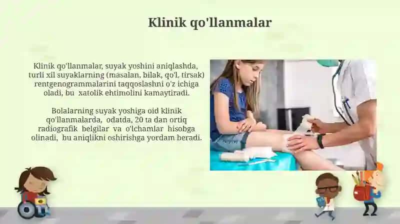 Suyaklarga qarab bola yoshni baholash usuli 4