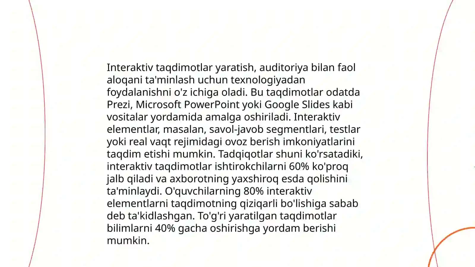 Taqdimotlarni ishlab chiqishning zamonaviy vositalari 4