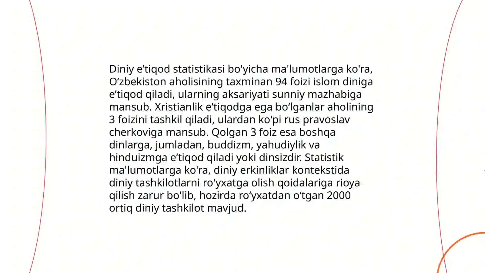 Madaniyatlilik, eʼtiqodlilik va ijtimoiy shaxslilik statistikasi 4