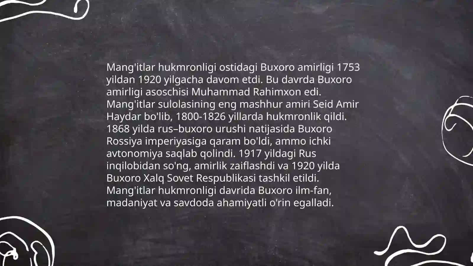 Mang'itlar davrida ilm-fan va madaniyat 4