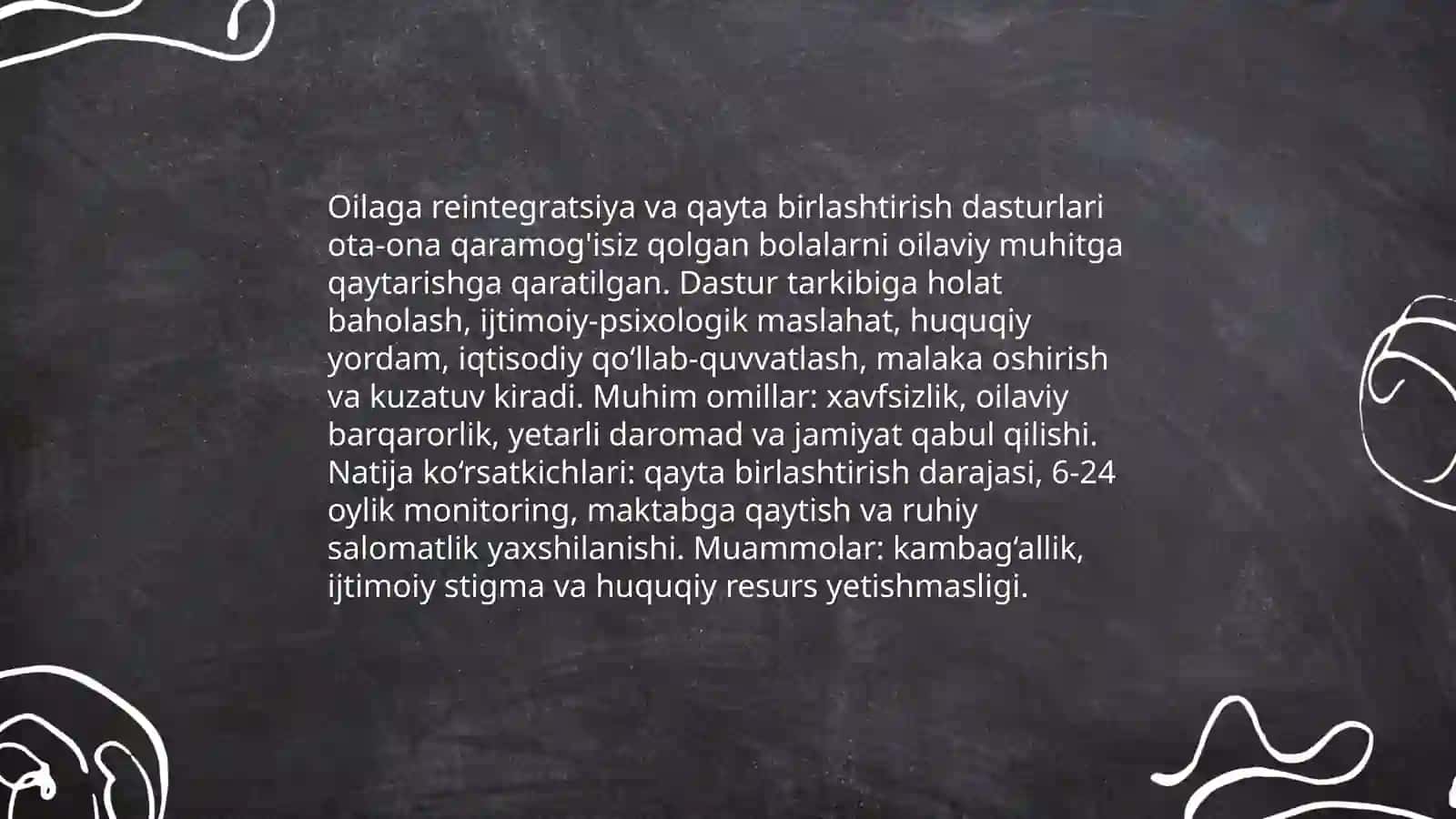 Ota ona qaramog'isiz qolgan bolalar bilan ijtimoiy ish 4