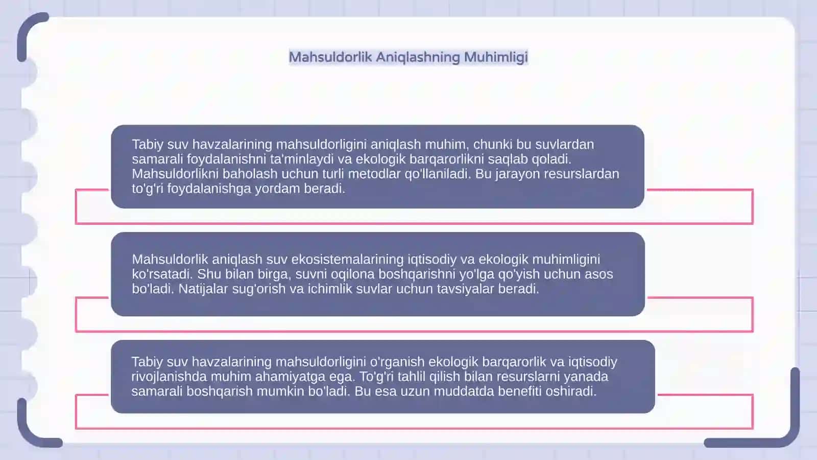 Tabiyy SUV Havzalarining Mahsuldorligi 4