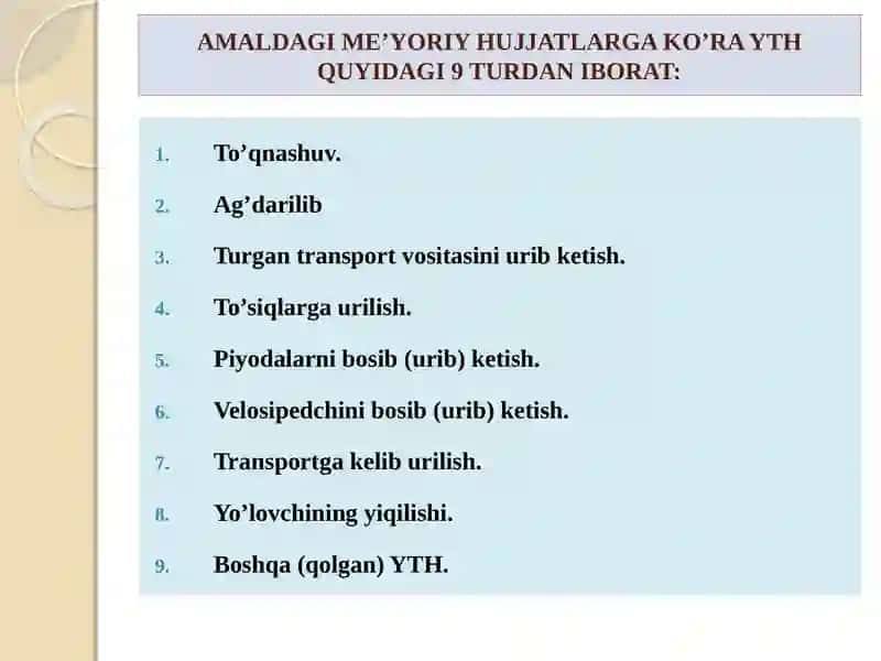 PIYODALAR ISHTIROKIDAGI YO’L-TRANSPORT HODISALARI VA ULARNING KO’RSATKICHLARI 4