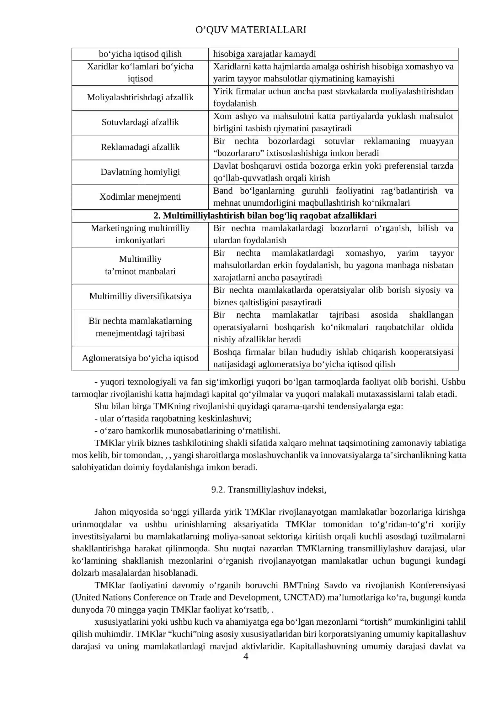 Transmilliy korporatsiyalar haqida o'quv material 4