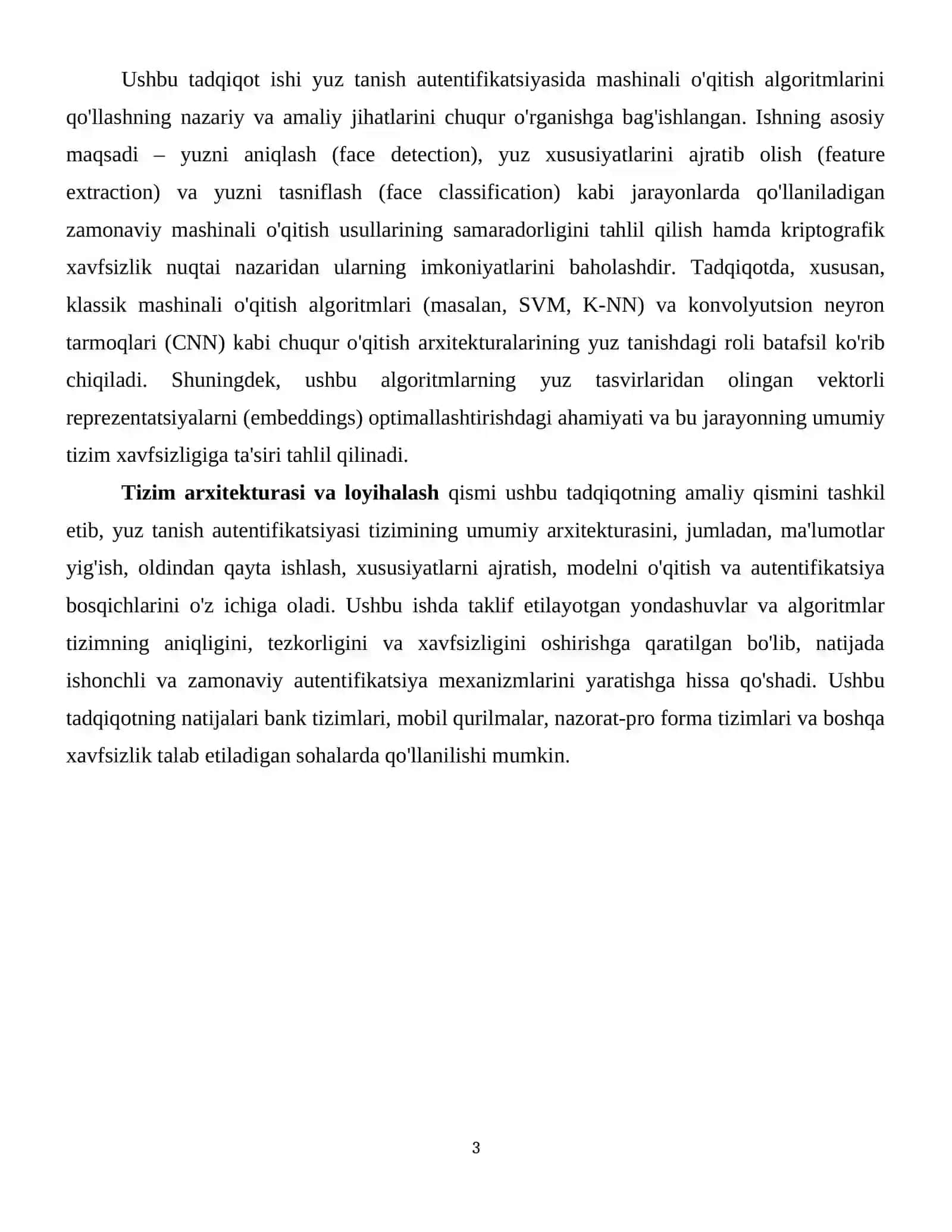 Yuz tanish autentifikatsiyasida mashinali o‘qitish algoritmlarini qo‘llash. 4