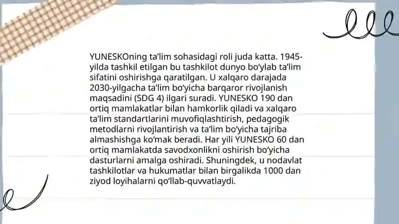 YUNESKO va YUNESKO O'zbekiston 4