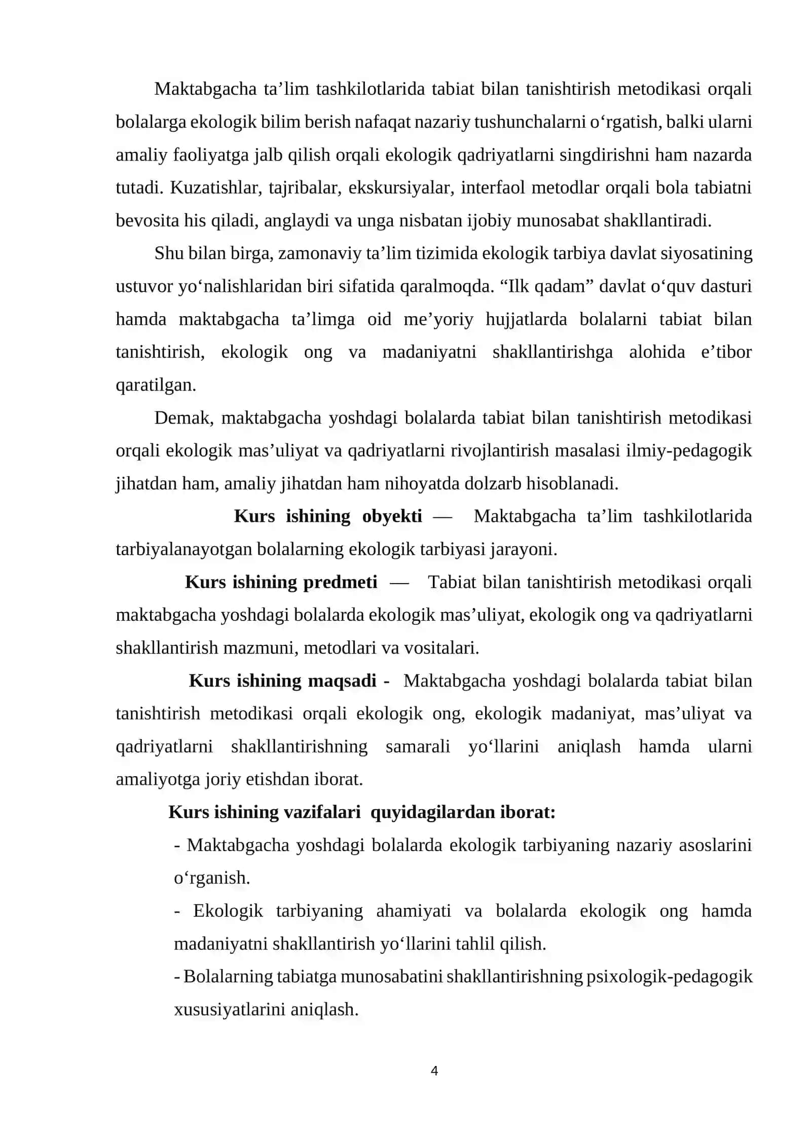 TABIAT BILAN TANISHTIRISH METODIKASI ORQALI BOLALARDA EKOLOGIK MAS’ULIYAT VA QADRIYATLARNI RIVOJLANTIRISH 4