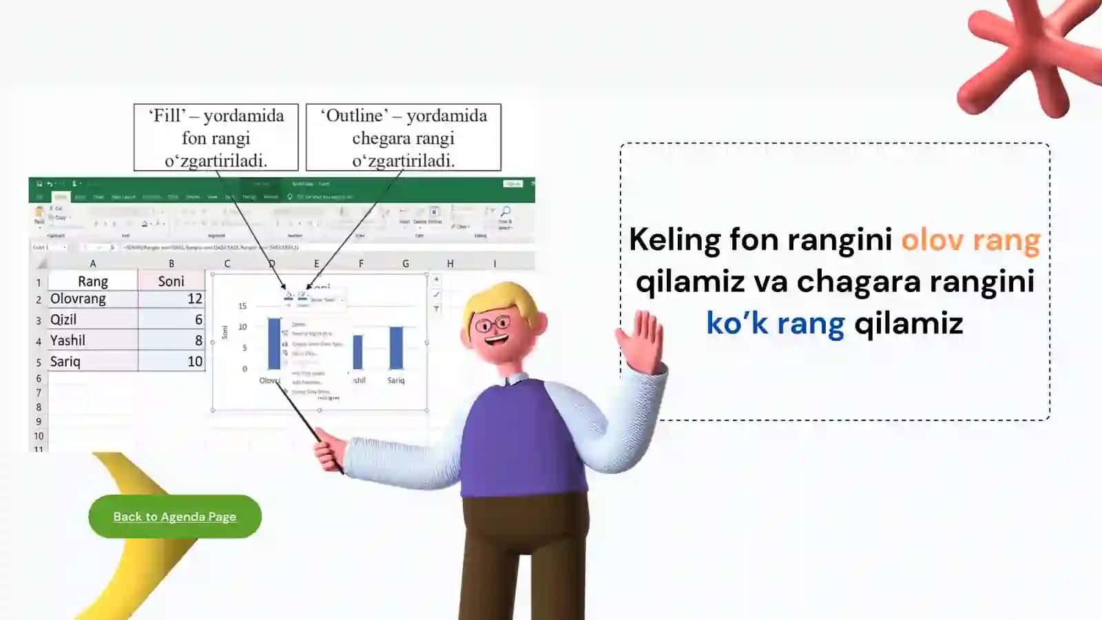 USTUNLI DIAGRAMMA USTUNLARI RANGINI OʻZGARTIRISH 4