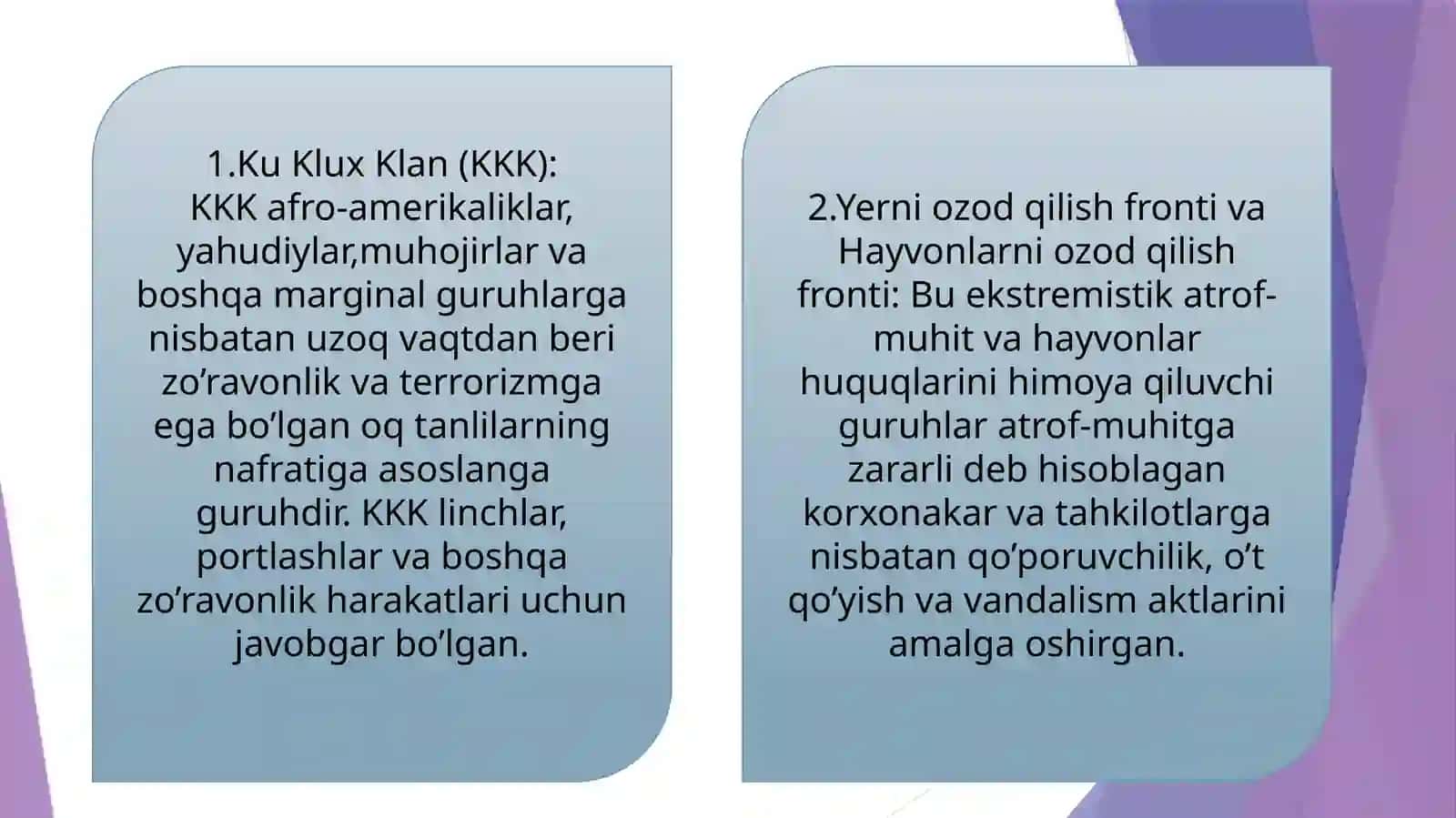 AQSH va Lotin Amerikasida terrorchi tashkilotlarni harakat  usullari 4