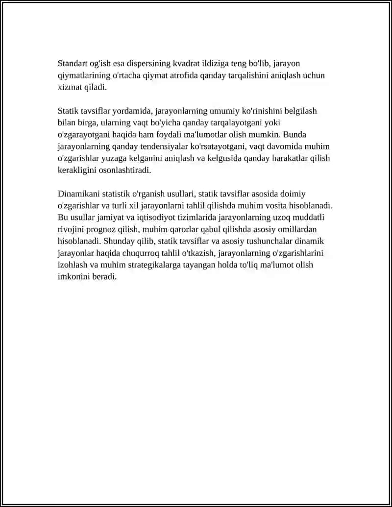DINAMIKANI STATISTIK O'RGANISH USULLARI 4