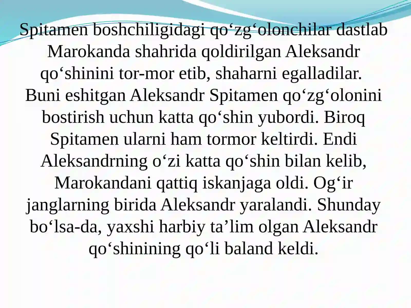 Spitamenning qaxramonligi 4