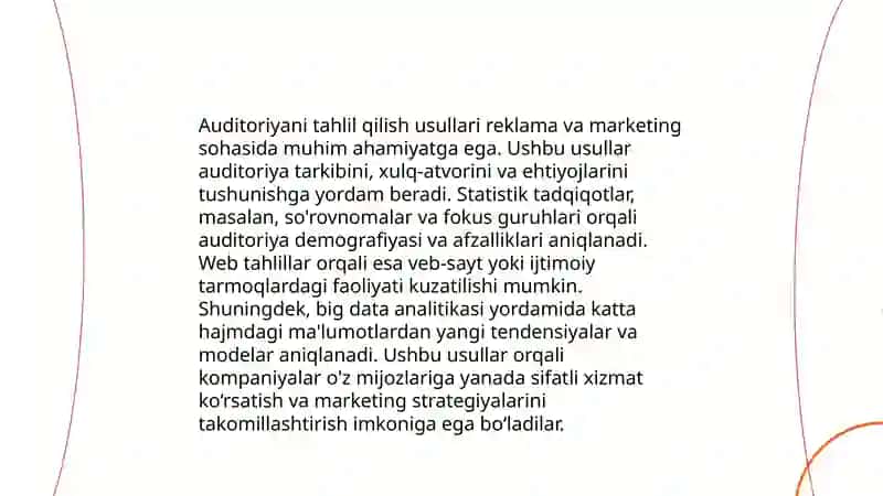 Media rejalashtirish va saytlarni tanlash tamoyillari 4
