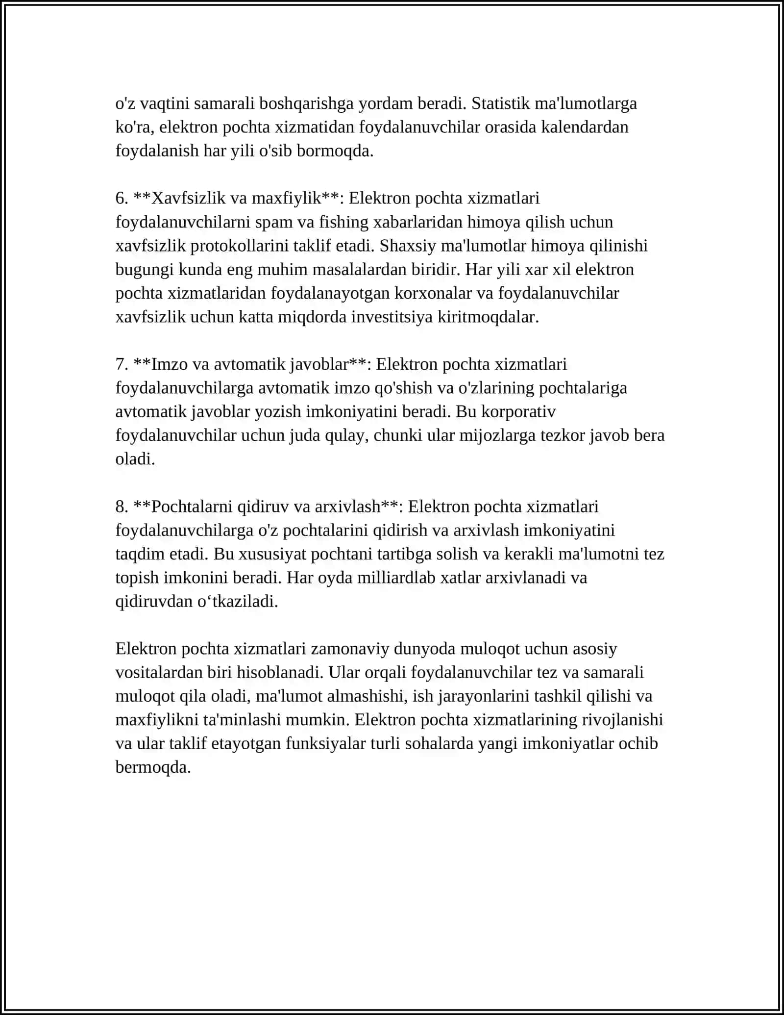 ELEKTRON HUKUMAT.ELEKTRON POCHTA XIZMATI TUZILMASI 4
