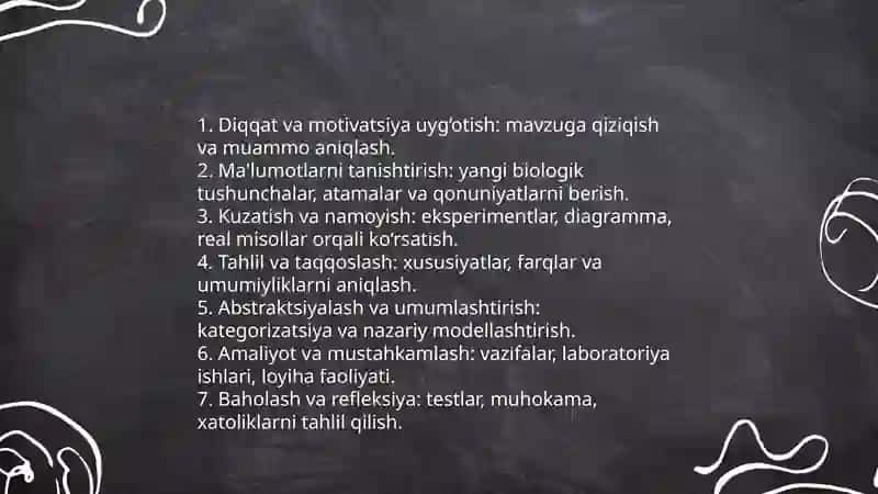 Biologik tushunchalarni shakillantirish 4