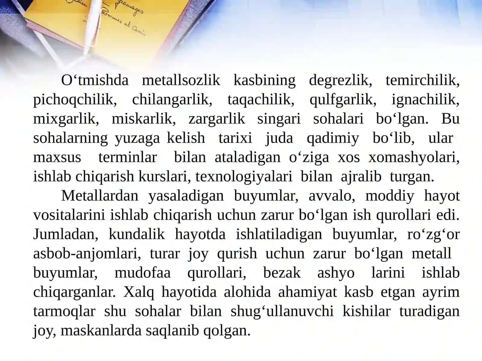 Chilangarlik kasbi haqida ma'lumot 4