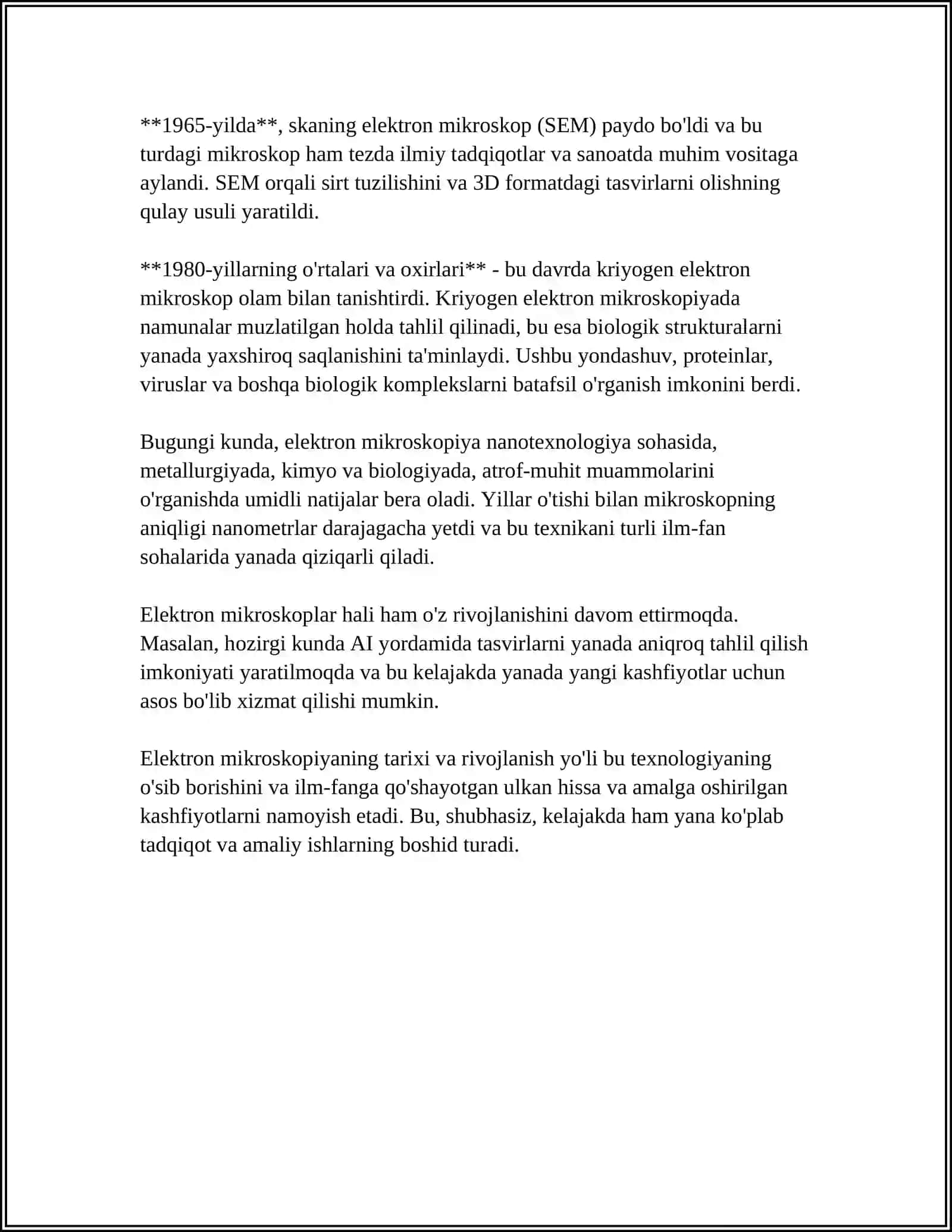 ELEKTRON MIKROSKOPIYA USULLARINI TIBBIYOTDAGI AHAMYATI 4