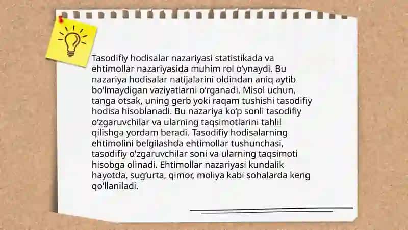 Ehtimollar nazariyasi asoslari 4