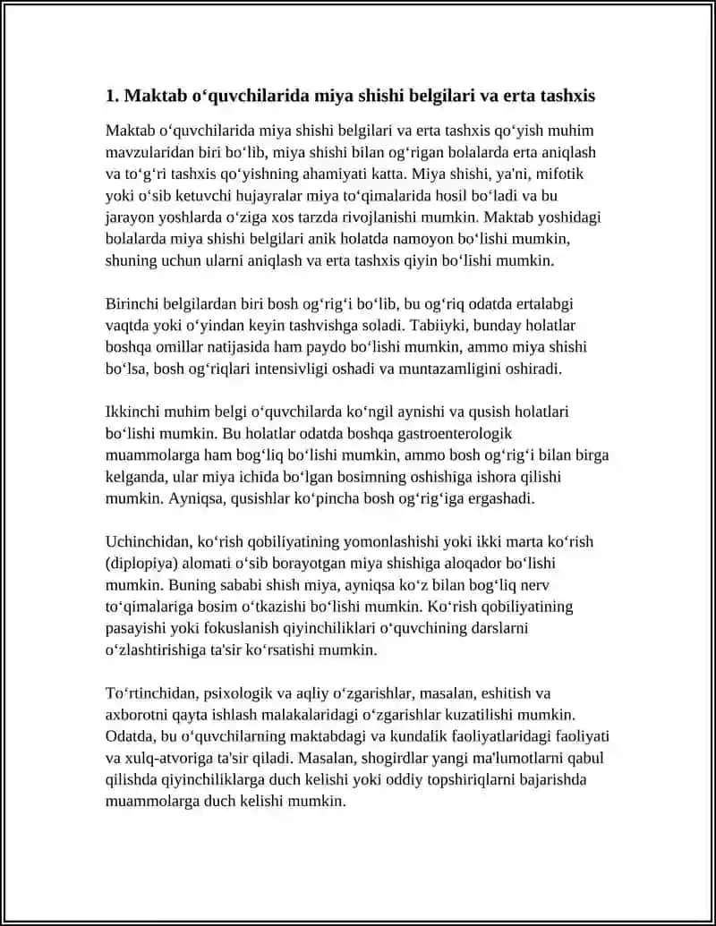 SARATON(MIYA SHISHI,GIMOTOLOGIK VA AUTOIMUN KASALLIKLARI)BILAN OGʻRIGAN MAKTAB OʻQUVCHILARI 4