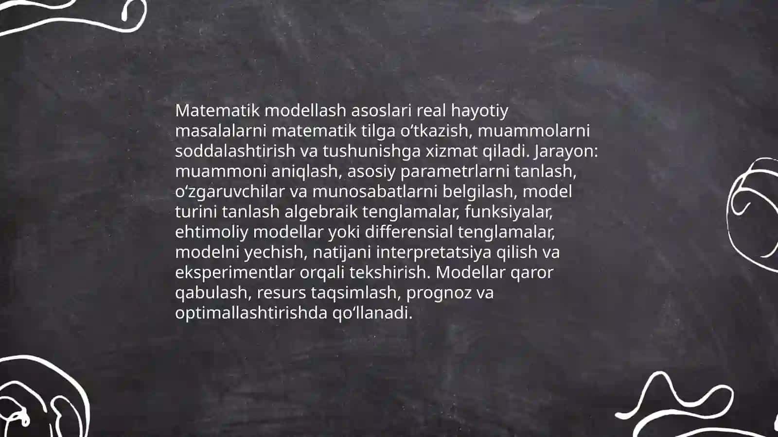 Matematika fanidan oʼquvchilarga boʻlgan dars materiallari 4