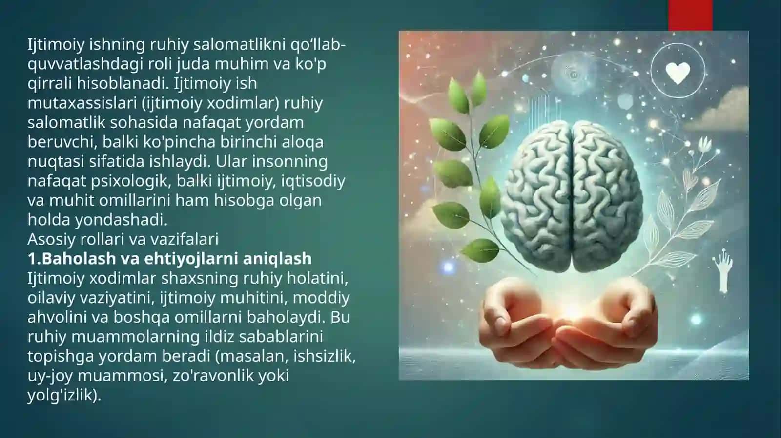 Ijtimoiy ish va aholining ruhiy salomatligi 4