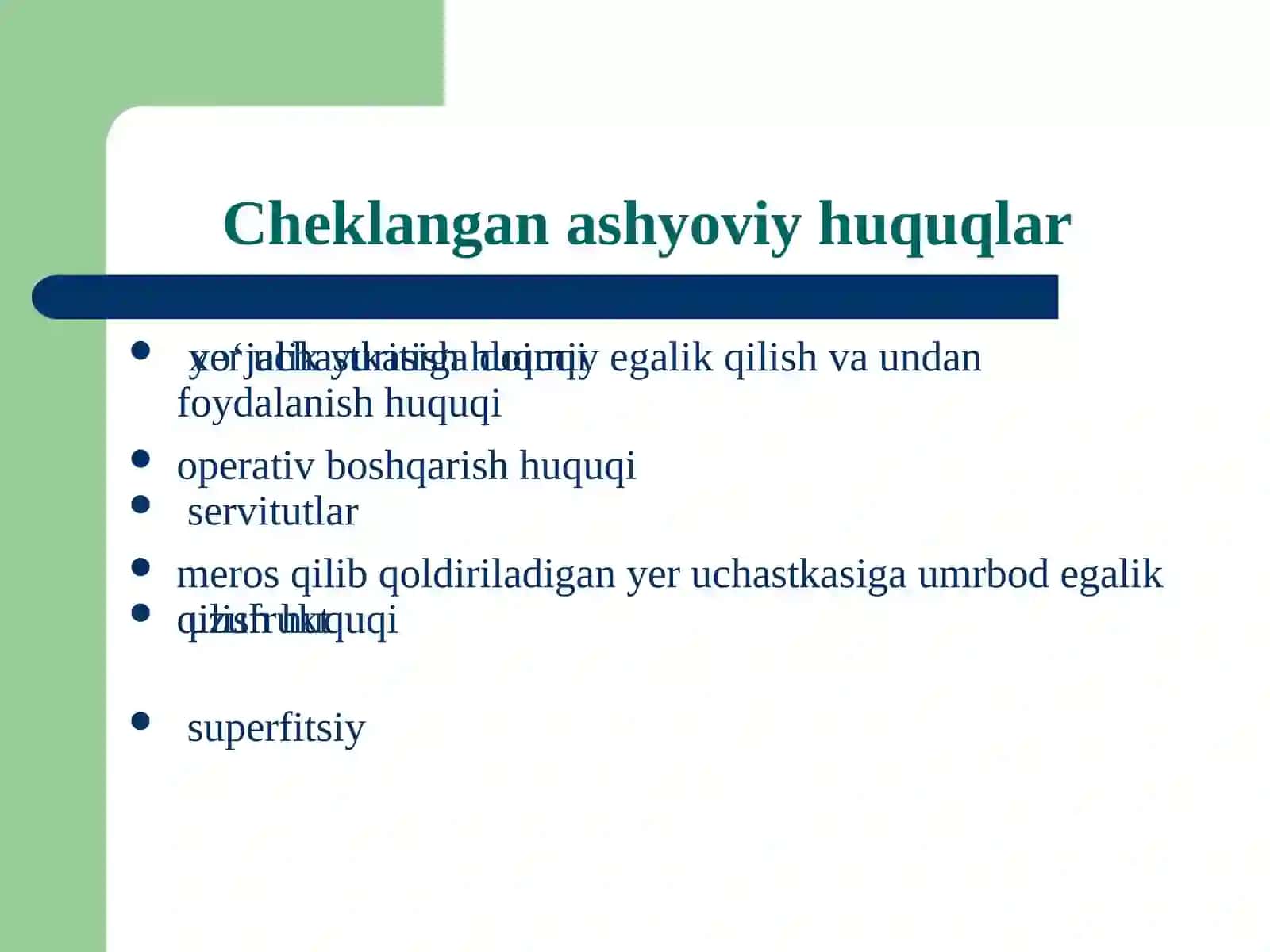 Ashyoviyhuquqlartizimi 4