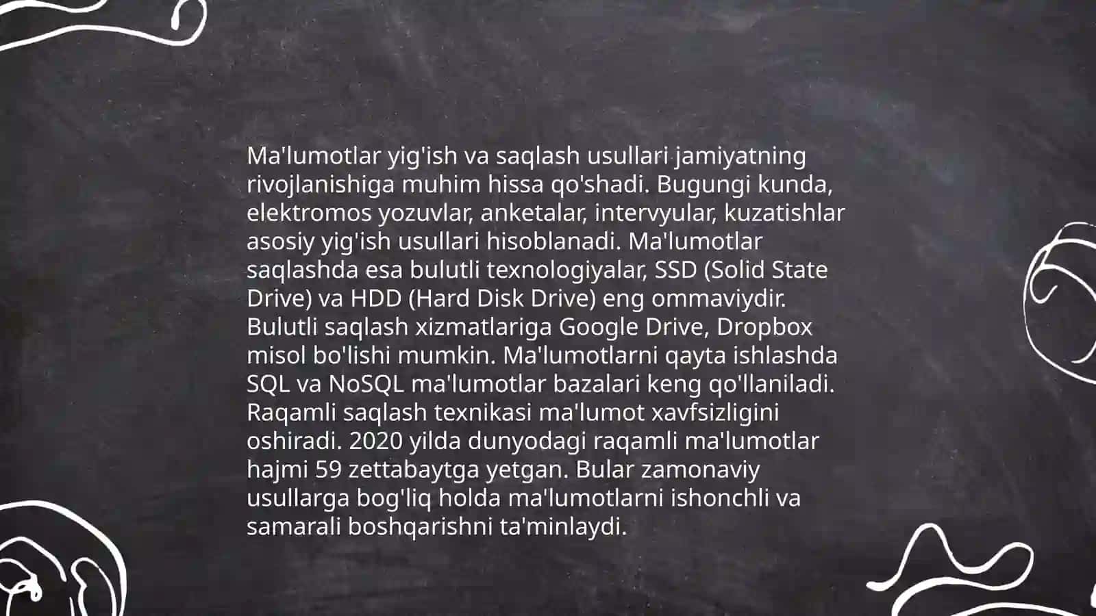 Ma'lumotlar bazasining roli 4