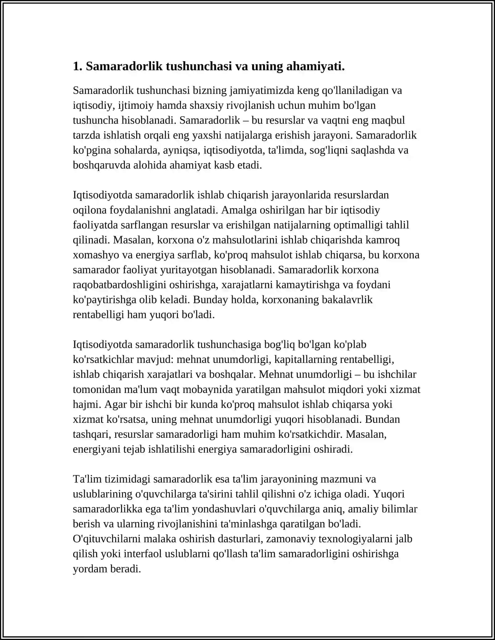 BOSHQARUV SAMARADORLIGINI ANIQLASHNING ASOSIY USULLARI 4