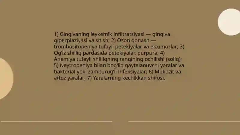 Qon hosil qilish a'zolari bilan og'iz bo'shlig'i shilliq qavatining bog'liqligi 4