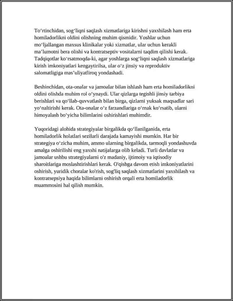 ERTA HOMILADORLIK TUG'RIQLARNI OLDINI OLISH YOSHLARDA JINSIY MADANIYATNI SHAKLLANTIRISH YO'LLARI 4