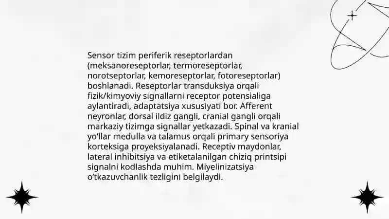 Sezgilar haqida umumiy tushuncha va uning nerv fizialogik asoslari 4