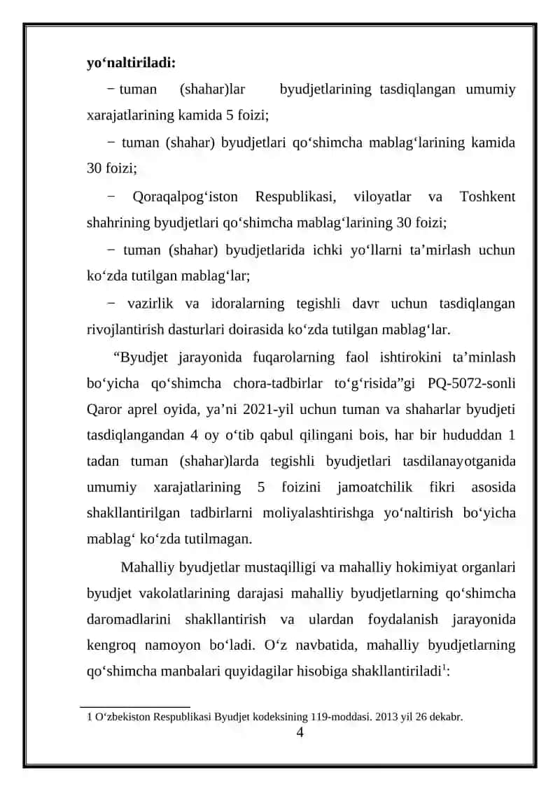 Mahalliy byudjetning mohiyati va ahamiyati 4