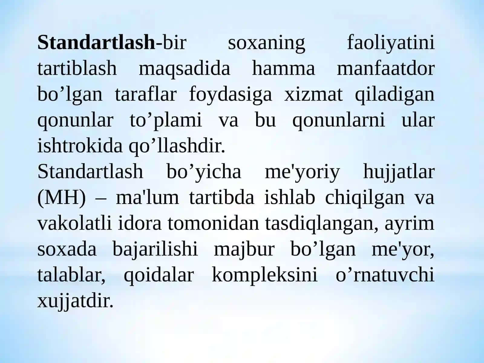 Standartlashtirishning maqsad va vazifalari 4