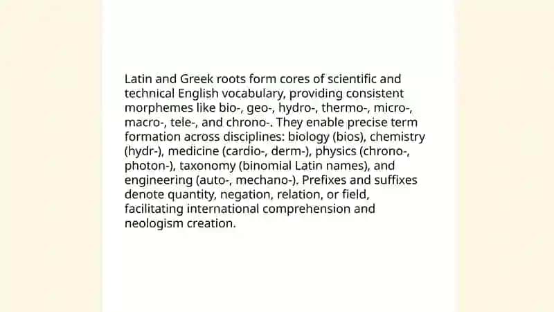 The influence of Latin and Greek on English terminology; Abdulatif Sarimsaqov 4