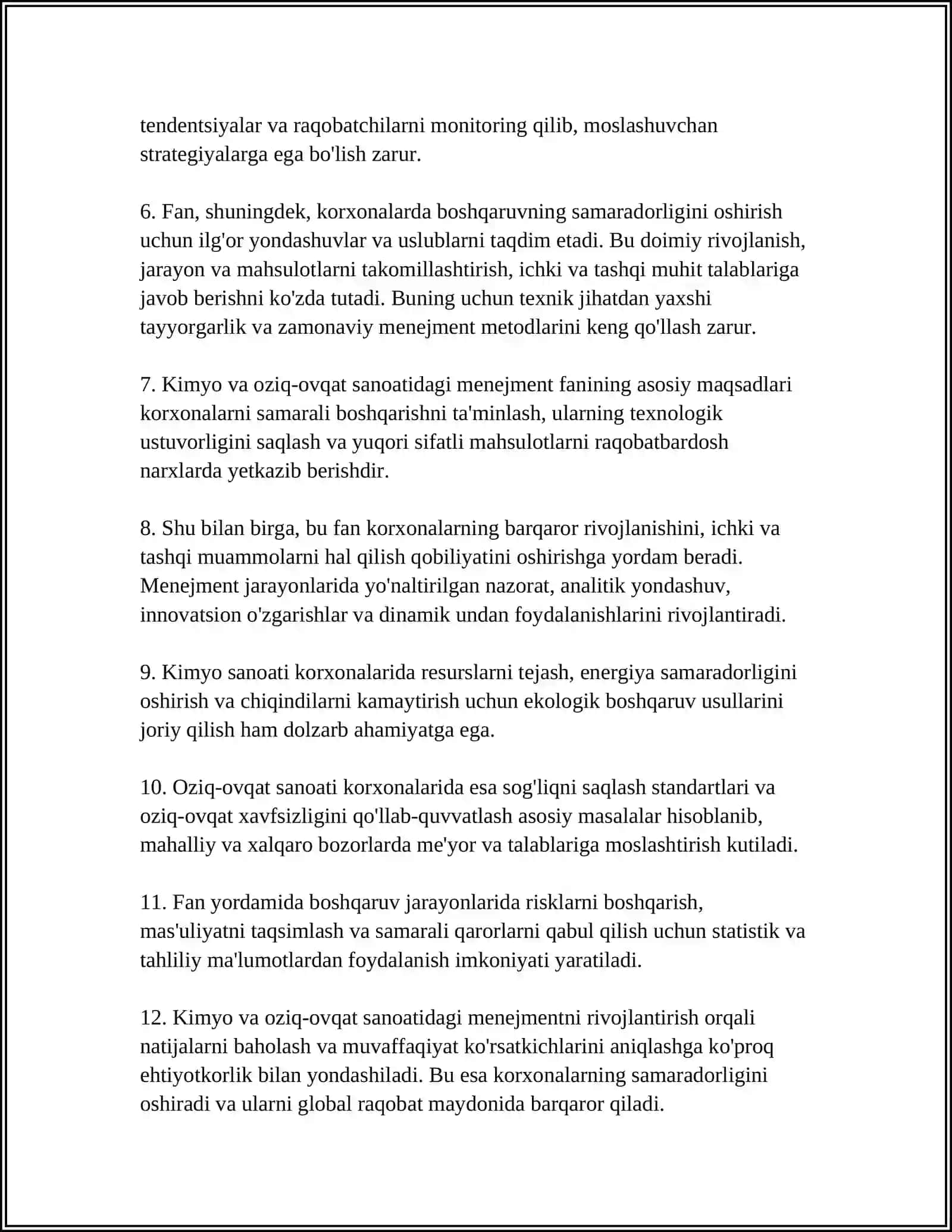 KIMYO VA OZIQ OVQAT SANOATI KORXONALARI MENJMENTI 4