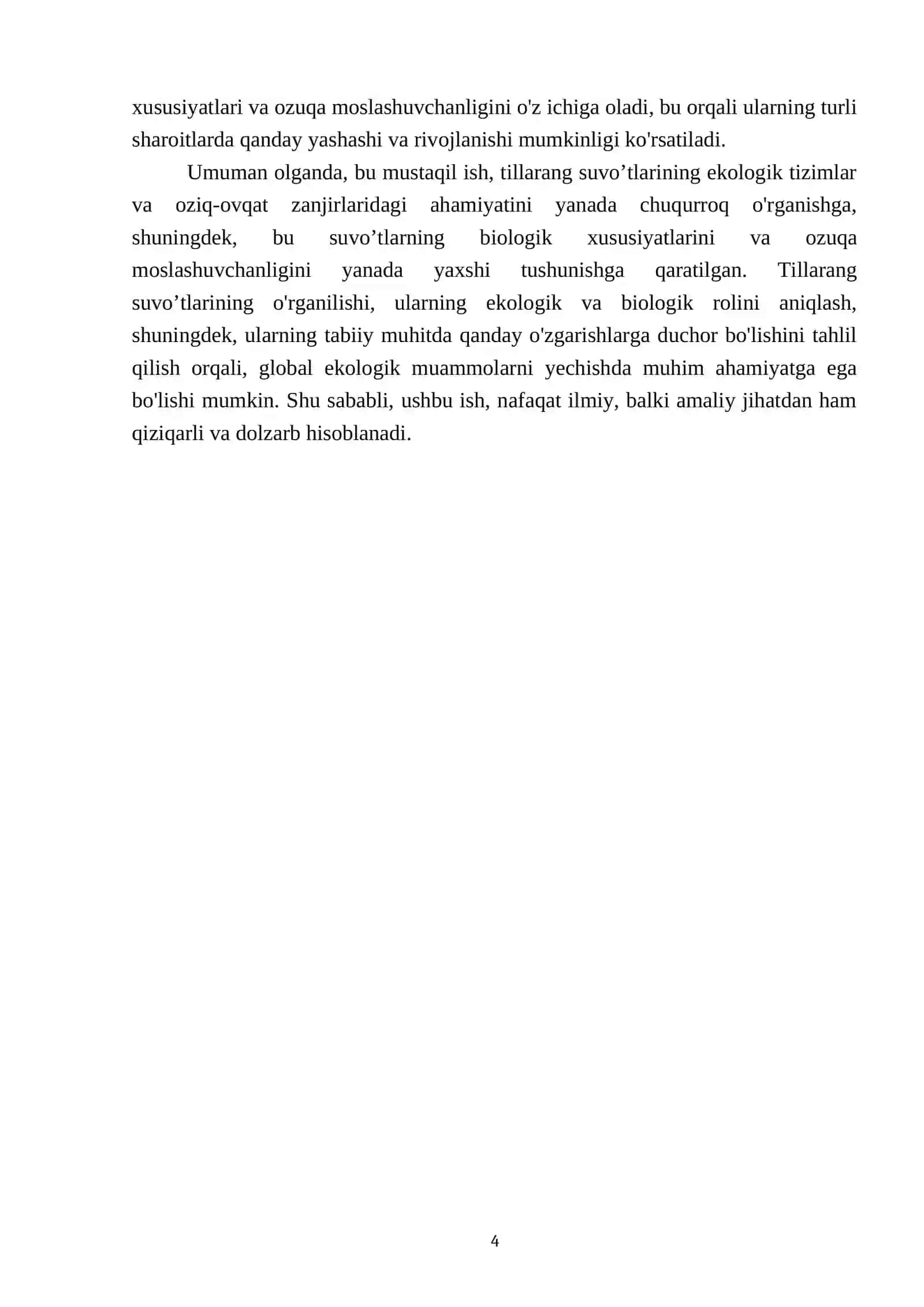 Tillarang – (Chrysophyta) suvo’tlari bo’limining umumiyt avsifi 4