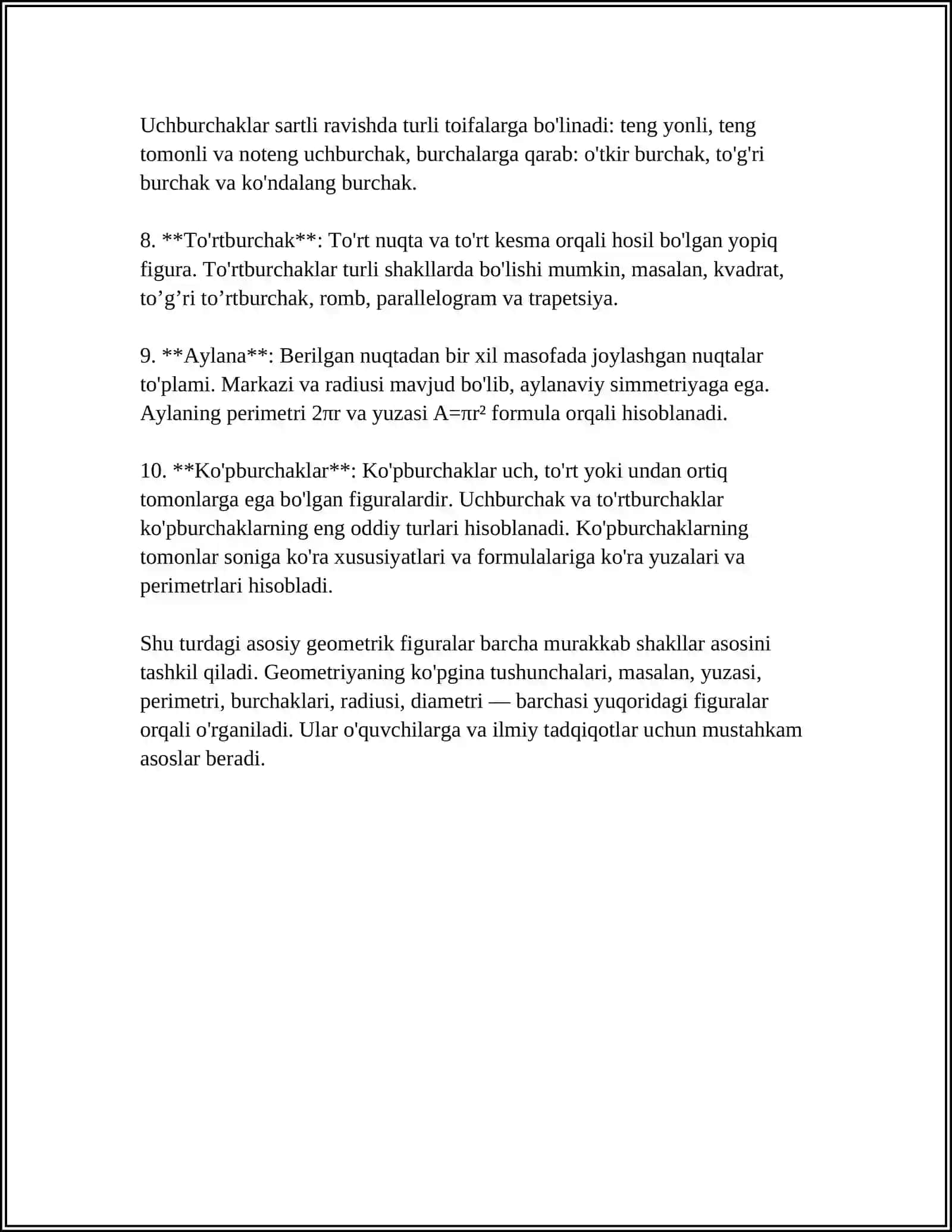 GEOMETRIK TASVIRLAR VA SIMMETRIYA TUSHUNCHALARI 4