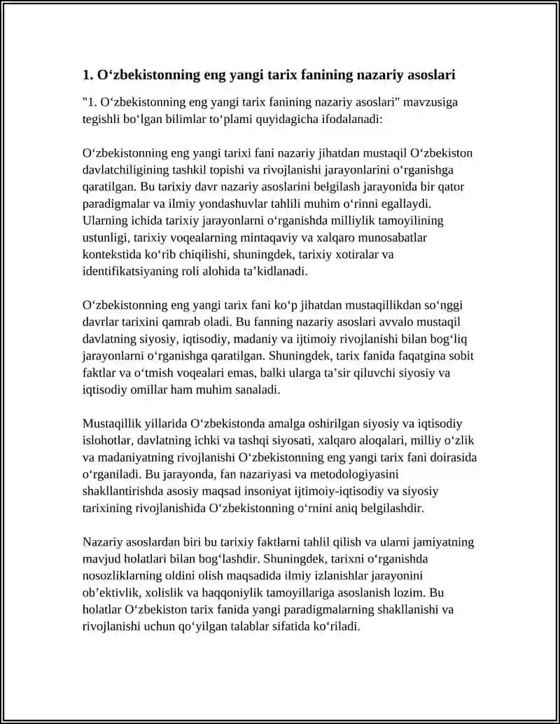 O‘ZBEKISTONNING ENG YANGI TARIX FANINING NAZARIY VA METODOLOGIK ASOSLARI VA PARADIGMALARI. O‘ZBEKISTONNING ENG YANGI TARIXINING MAZMUNINI ANIQLASH TAMOYILLARI 4