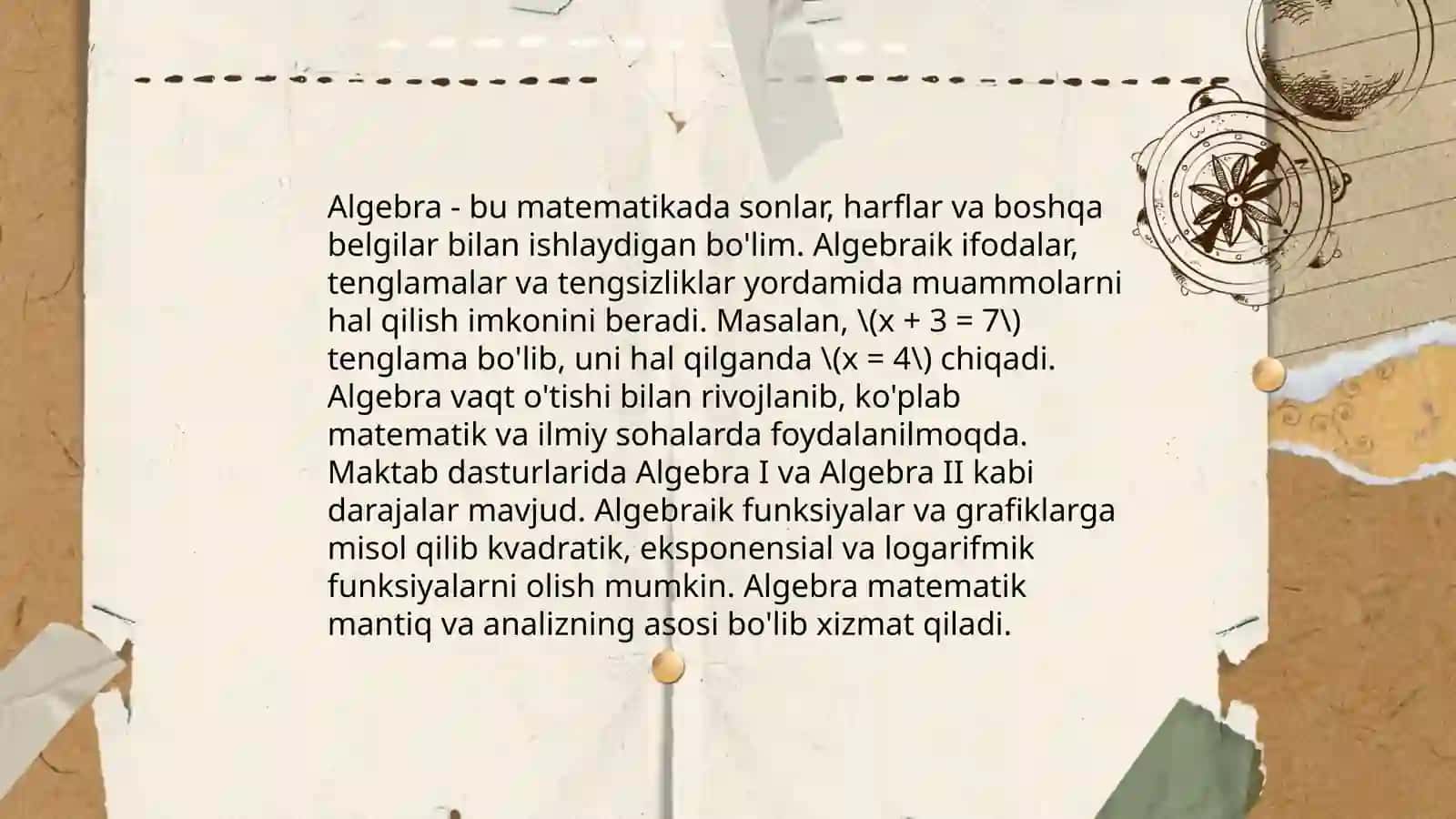 TIMSS Xalqaro baholash dasturida matematikaga oid mazmun sohalari 4