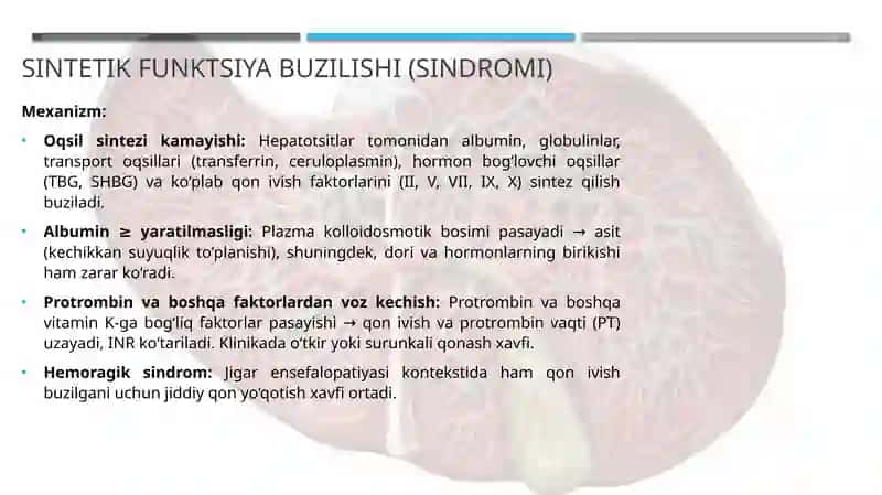 Jigar sindromlari va koma kelib chiqishi 4