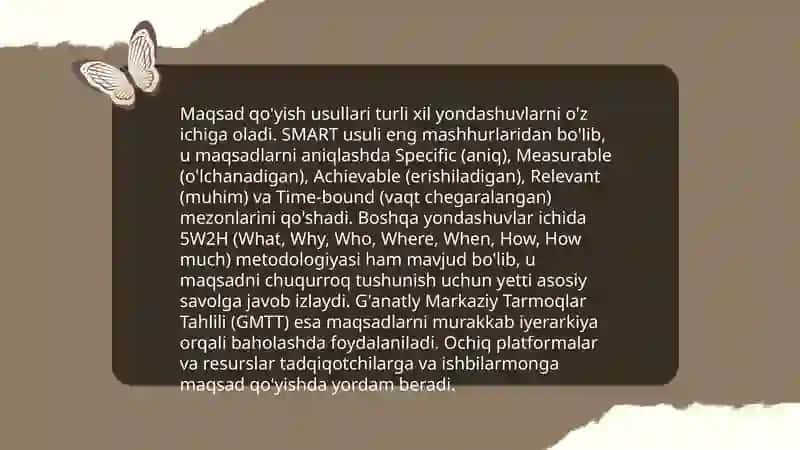 Oʻz - oʻzini tarbiyalash usullari 4