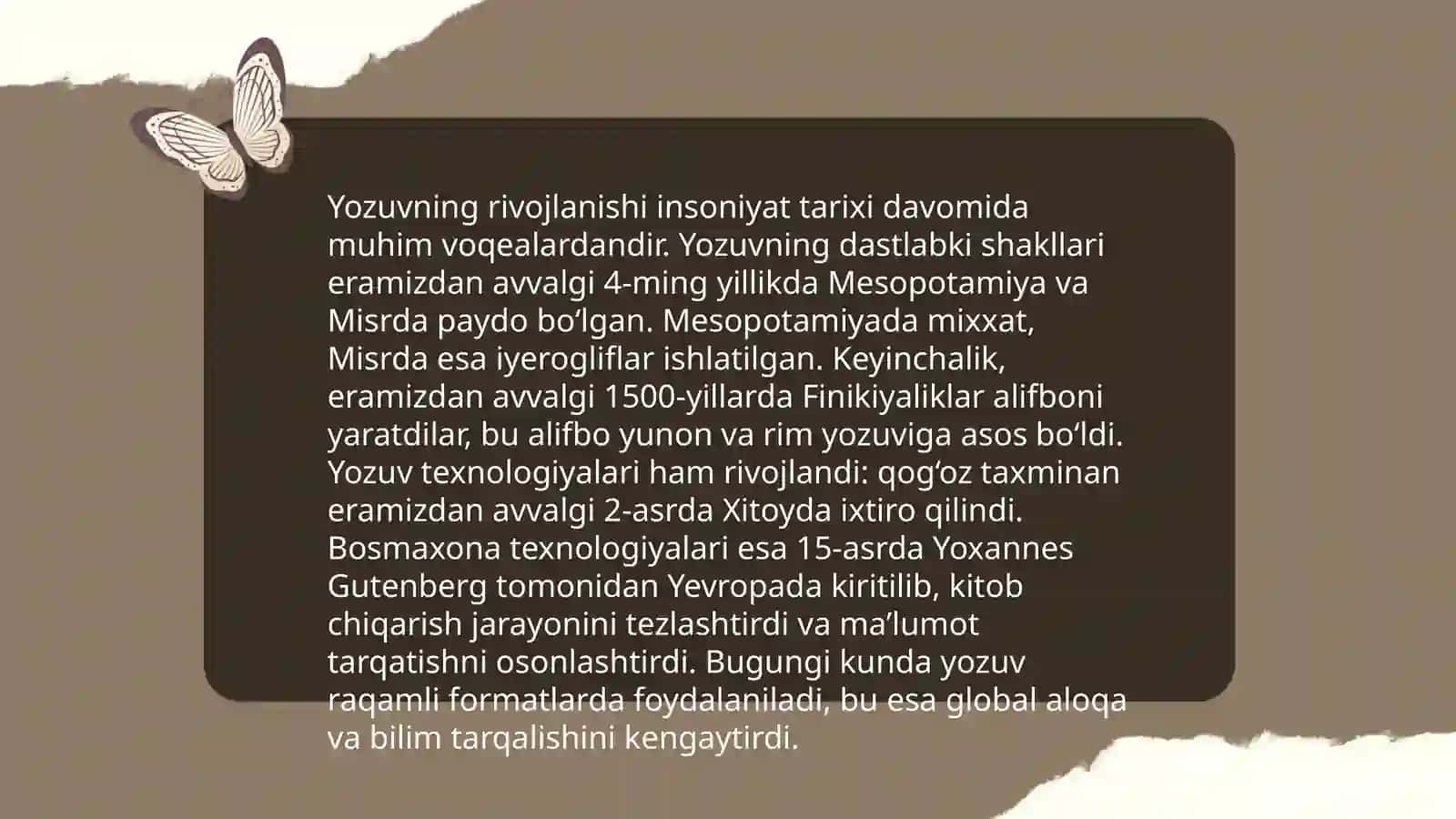 Yozuvning boshqa turlari.Morze va Brayl alifbosi 4
