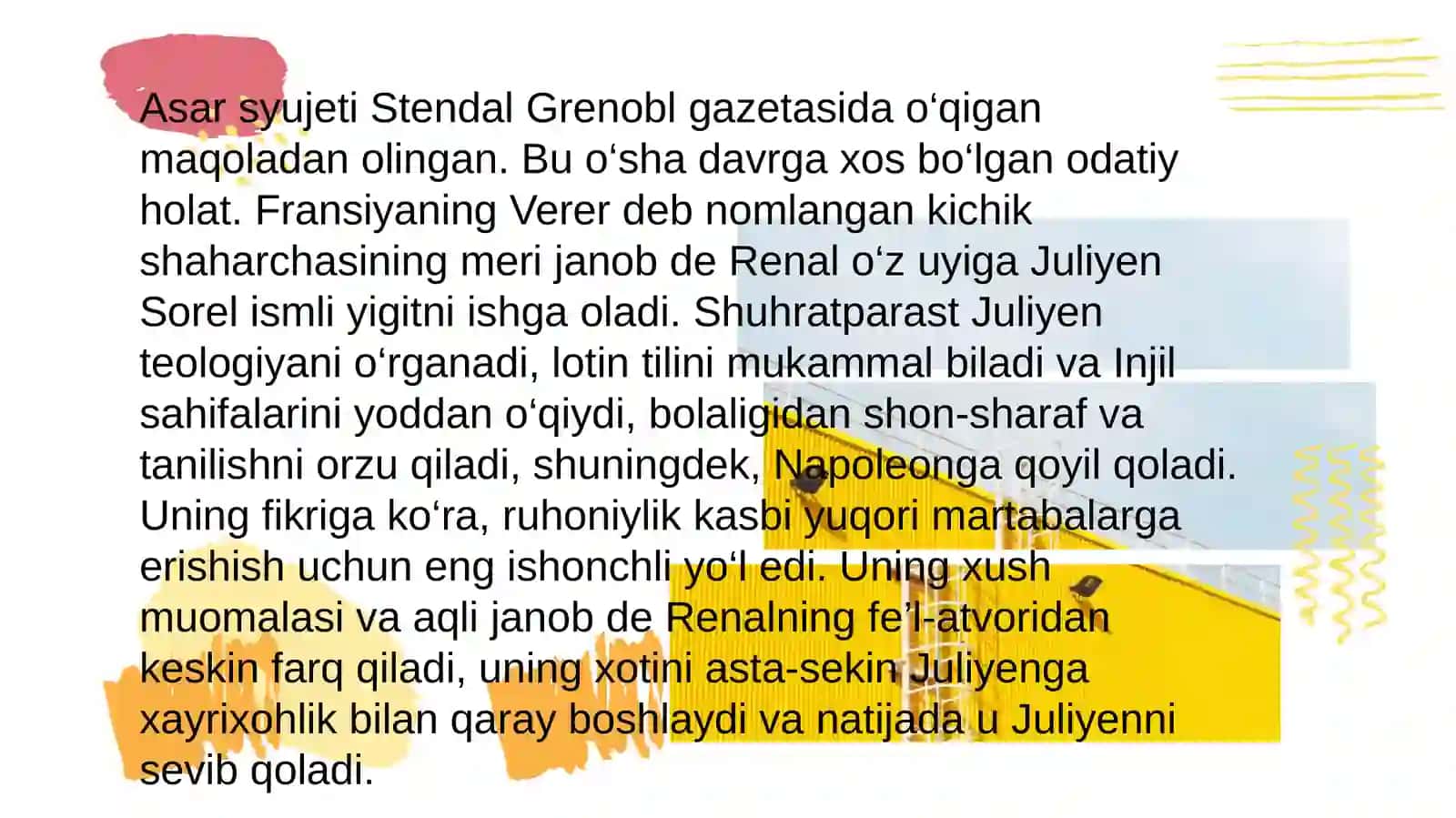 Stendal va uning Qizil va qora romani 4