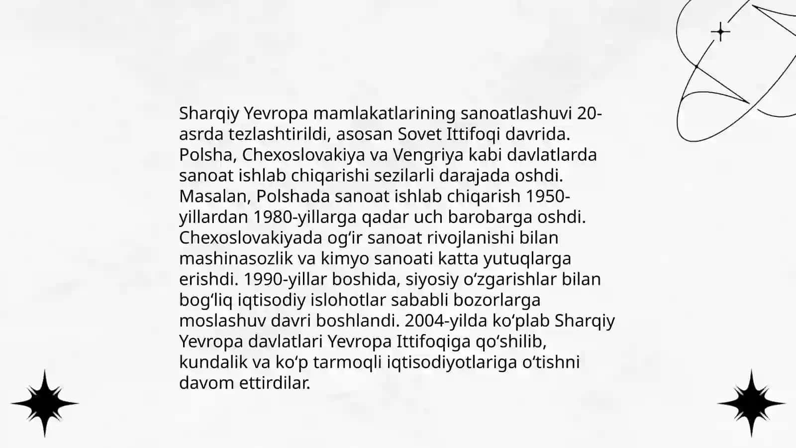 SSSR va Sharqiy Yevropa mamlakatlari rivojlanishining asosiy yõnalishlari 4