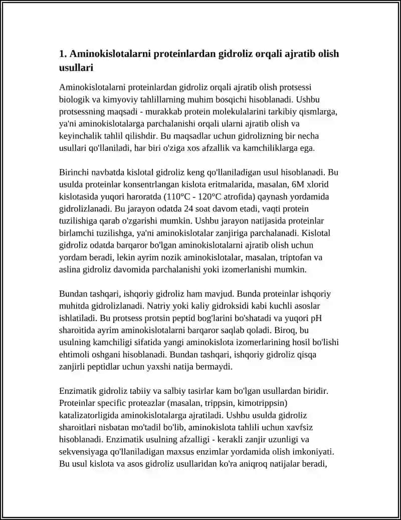 AMINOKISLOTALARNI AJRATIB OLISH VA IDENTIFIKATSIYALASH USULLARI 4