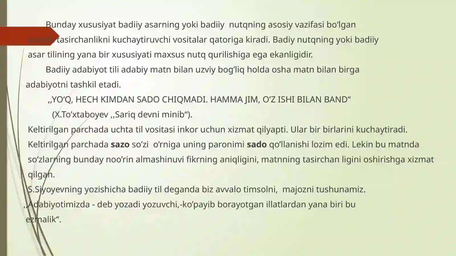 O‘zbektilining amaliy poetika sifanidantayyorlagan MUSTAQIL ISHI 4
