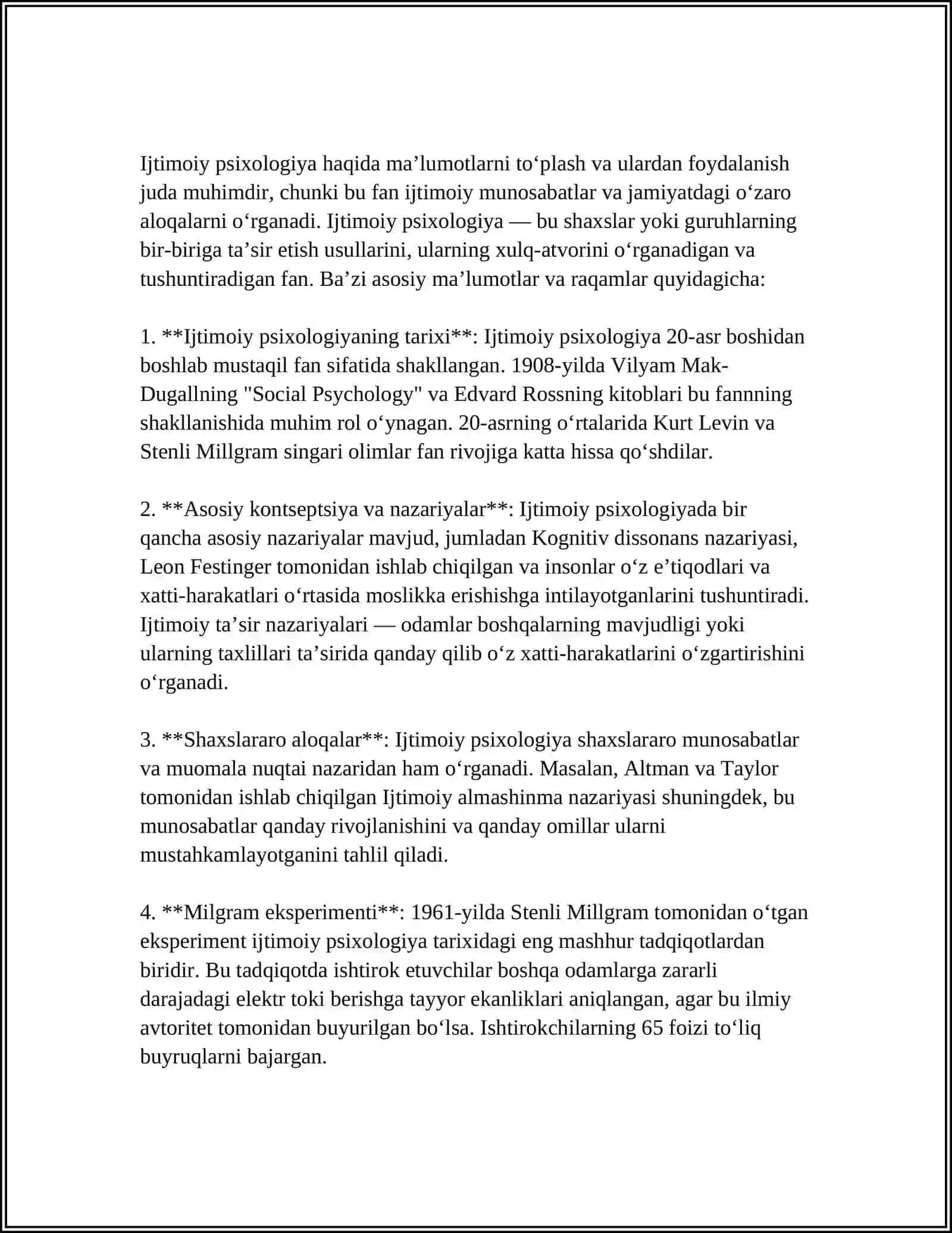 PSIXOLOGIYANING FANLAR TIZIMIDA TUTGAN BOʻRNI 4