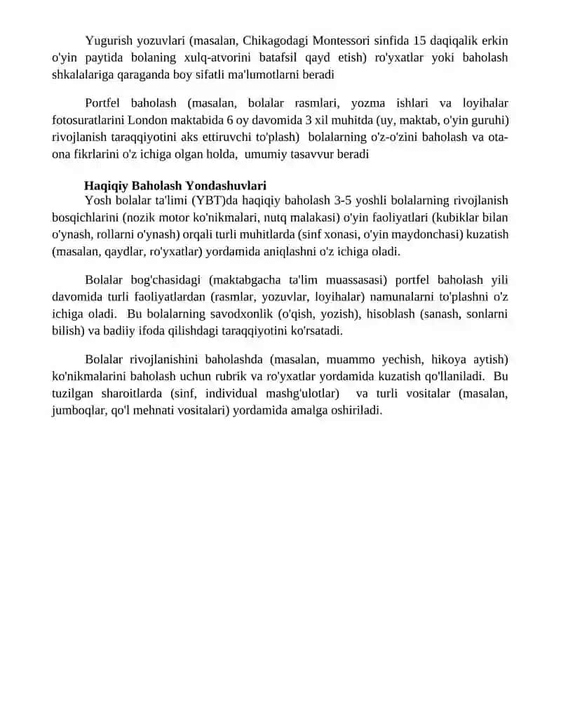 Erta yoshdagi talimni baholash 4