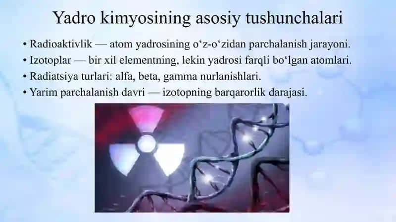 YADRO KIMYOSINING TIBBIYOTDAGI O‘RNI 4